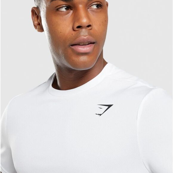 GYMSHARK ARRIVAL T-SHIRT‎ REGULAR FIT WHITE NWT IN PACKAGING - Picture 4 of 8